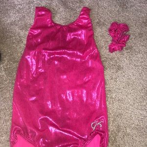 pink GK gymnastics leotard
